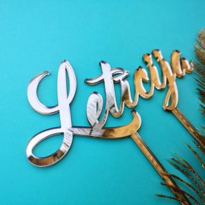 Kūkas dekors spogulis - vārds vai iniciāļi - Image 1