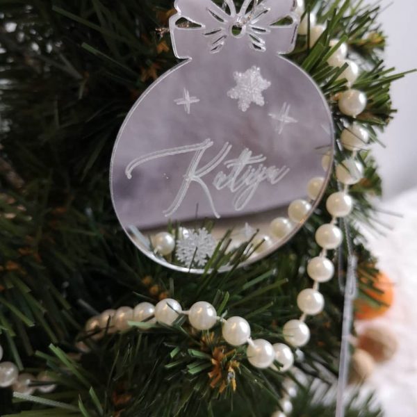 Spoguļstikla bumbas ar gravējumu