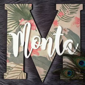 Koka vārdiņš ar krāsainu printu - Image 6