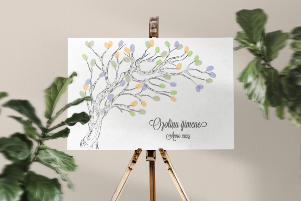 Kāzu dekors - Aktivitāšu koks viesiem