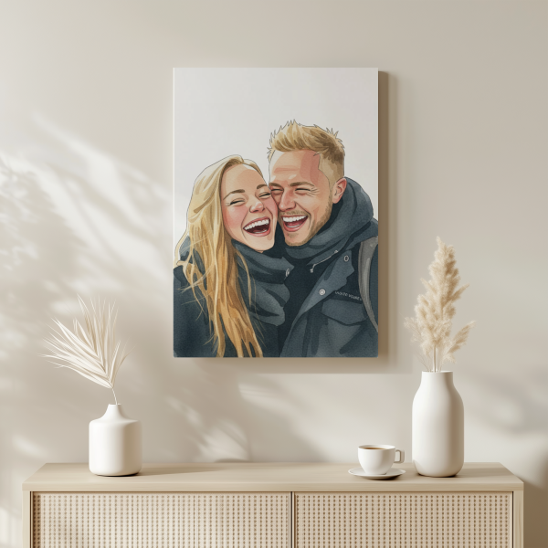 Oriģināla dāvana - Personalizēta kanva akvareļu stilā