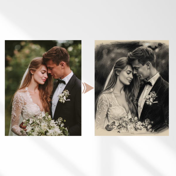 Oriģināla dāvana - kanva ar novēlējumu ogles zīmējumā