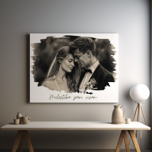 Oriģināla dāvana - kanva ar novēlējumu ogles zīmējumā - Image 3