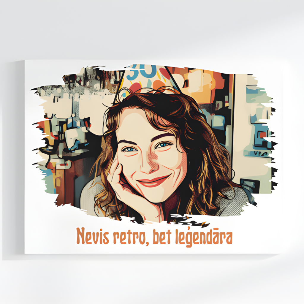 Oriģināla dāvana – Personalizēta kanva pop art stilā