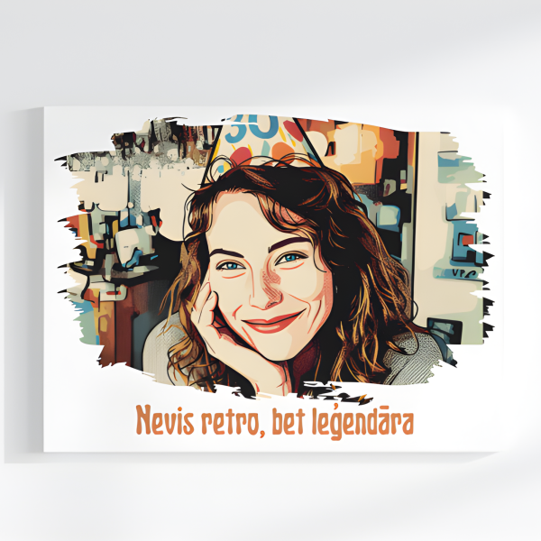Oriģināla dāvana – Personalizēta kanva pop art stilā