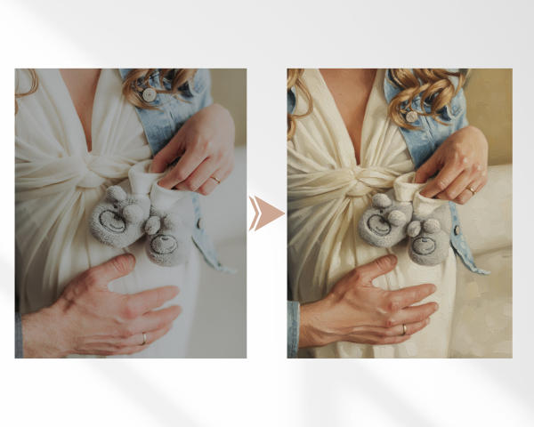 Mīļa dāvana - kanva ar uzrakstu (eļļas gleznas stilā)