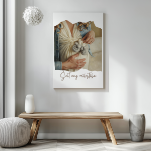 Mīļa dāvana - kanva ar uzrakstu (eļļas gleznas stilā) - Image 3